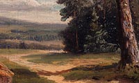 Fyodor Vasilyev. Paysage avec les pins. La fin des années 1860