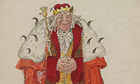 Mstislav Doboujinsky. A sketch of the costume of a King. "The Swineherd" Hans Andersen’s fairy tales. 1926
